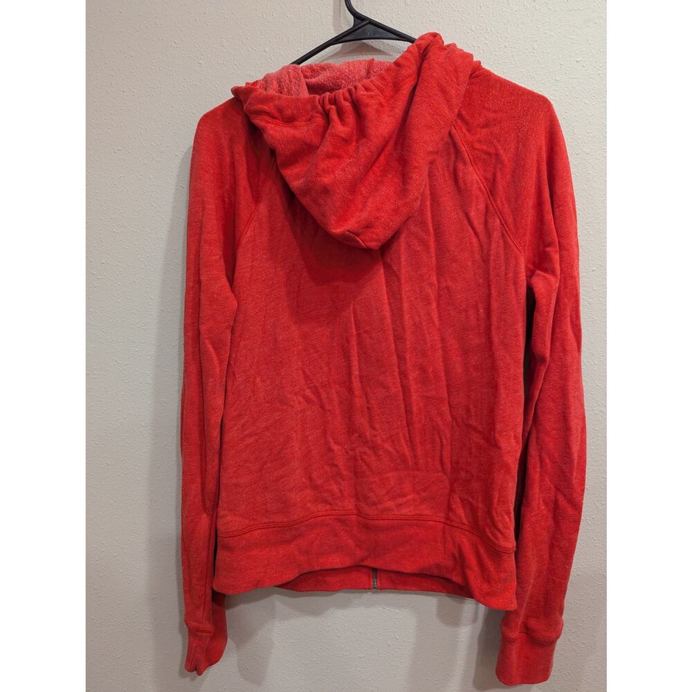 Red Zip Up Draw String Hooded Sweatshirt By Pink … - image 4